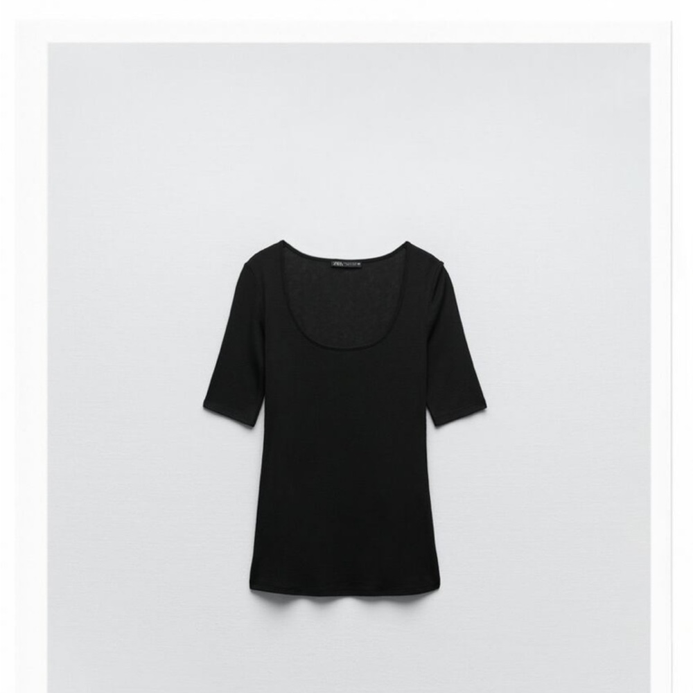 Zara soft short sleeve top new